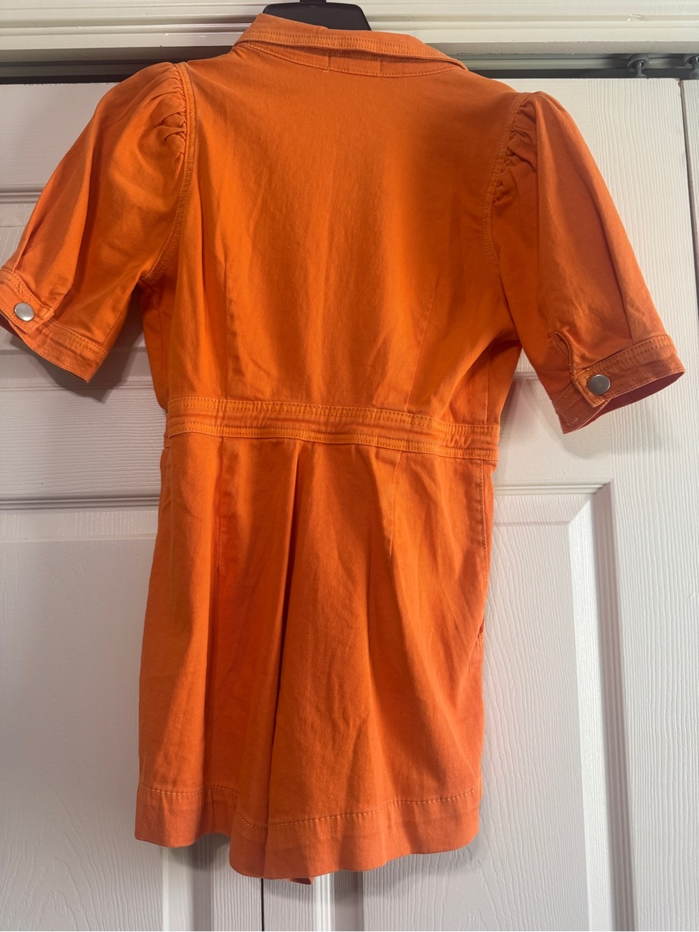 Day + Moon Orange Short-Sleeve Romper - Picture 4 of 5